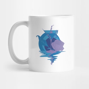 Mountain Blue Martini and Rose Mug